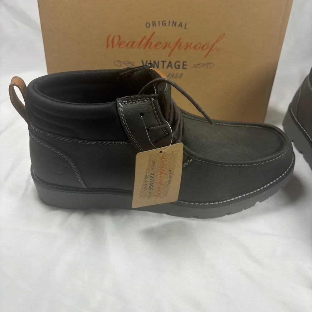 Weatherproof Vintage Chester‎ Men’s Boots Size 12M Grey New in Box